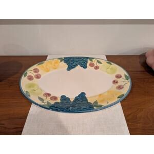 Vintage A. Santos Hand-Painted Portuguese Ceramic Serving Platter – Extra-Large